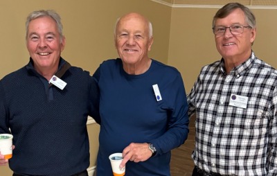 50/50 winners Brian Usher Jones and John Wettlaufer 